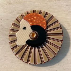 Lea Stein Pin/ Brooch, Lady